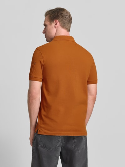 PME Legend koszulka polo o kroju slim fit z naszywką z logo Pomarańczowy 5
