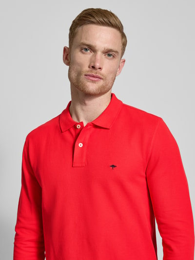 Fynch-Hatton Regular Fit Poloshirt mit Logo-Stitching Rot 3