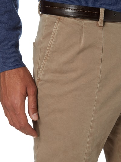 House of Paul Rosen Ankle Cut Chino mit Bundfalten  Taupe 2