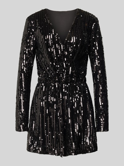 Only Regular Fit Playsuit mit Paillettenbesatz Modell 'AMABEL' Metallic Black 2