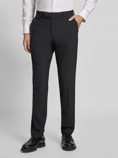 BOSS Spodnie do garnituru o kroju regular fit z mieszanki żywej wełny model ‘H-LEON-MM-C-NF’ Czarny 4