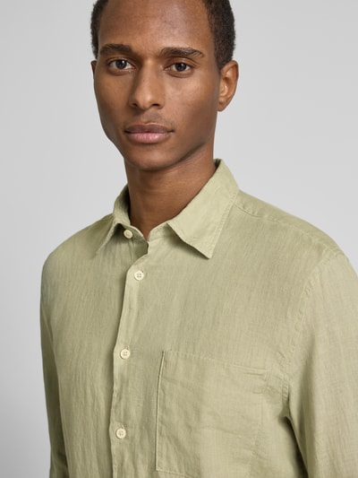 Marc O'Polo Regular Fit Freizeithemd aus reinem Leinen Mint 3