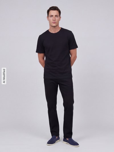 MCNEAL Regular Fit T-Shirt mit Rundhalsausschnitt Black 1