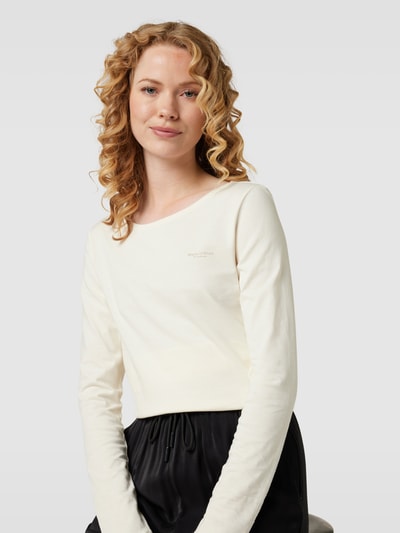 Marc O'Polo Longsleeve aus Baumwolle mit Label-Detail Offwhite 3