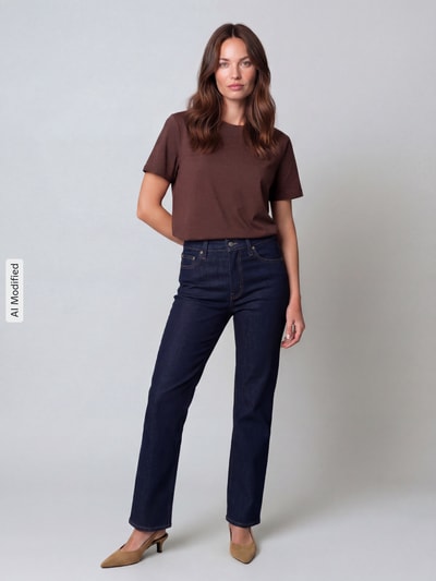 Levi's® 300 Straight Fit Jeans aus Baumwoll-Mix mit Lyocell-Anteil Modell '723' Dunkelblau 1