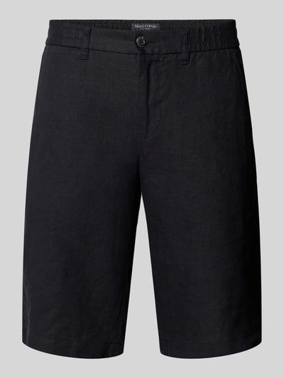 Marc O'Polo Regular Fit Leinenshorts mit Gürtelschlaufen Black 2