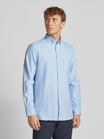 Christian Berg Men Regular fit vrijetijdsoverhemd met button-downkraag Bleu - 4