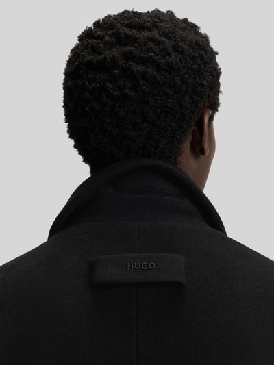 HUGO Regular Fit Wollmantel mit doppelreihiger Knopfleiste Modell 'MENCI2541' Black 6