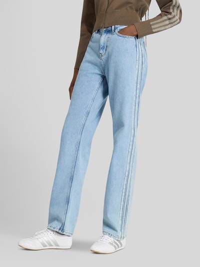adidas Originals Straight Fit Jeans aus reiner Baumwolle Jeansblau 4