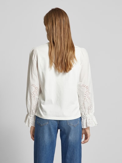 YAS Blouse met ajourpatroon, model 'LEX' Wit - 5