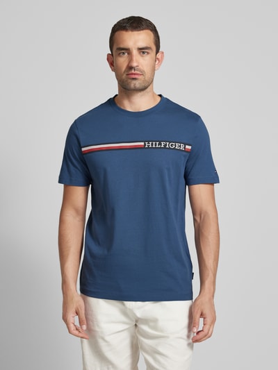 Tommy Hilfiger T-Shirt mit Label-Print Jeansblau 4