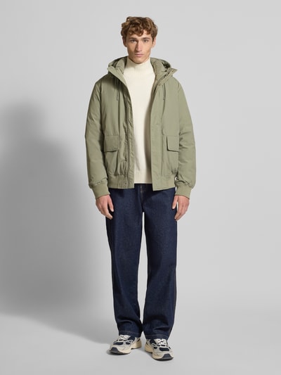 Tommy Jeans Regular fit bomberjack met capuchon Olijfgroen - 1