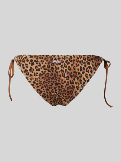 Produktfoto, Bikini-Hose mit Allover-Animal-Print Modell 'Virgo' von MC2 Saint Barth im Elastischer-Material-Mix mit Zierschleifen