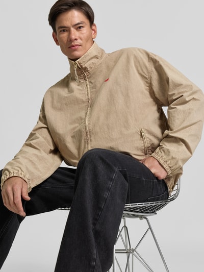 Diesel Bomberjack met gestikt logo Beige - 3