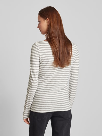 Marc O'Polo Longsleeve mit U-Boot-Ausschnitt Hellgrau Melange 5