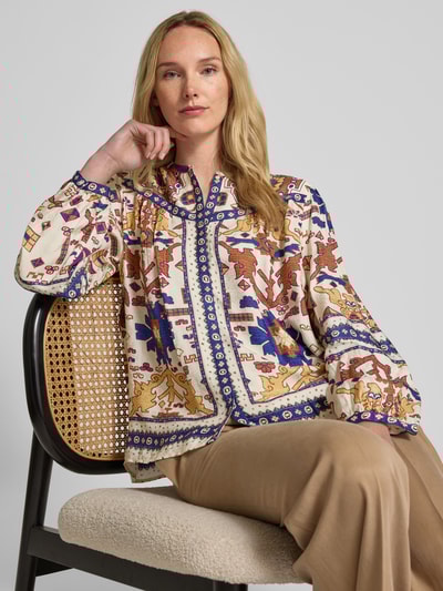 Bash Relaxed Fit Bluse mit Rundhalsausschnitt Modell 'VERONE' Ecru 3