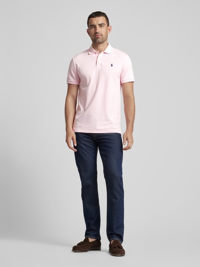 Polo Ralph Lauren Tailored fit poloshirt met logostitching Felroze - 1