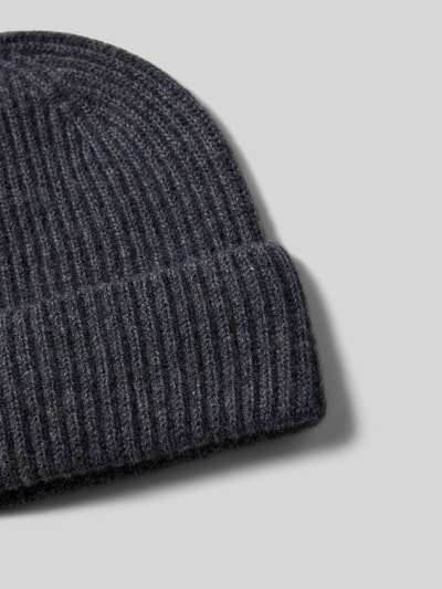 Jack & Jones Beanie van een mix van katoen en kasjmier, model 'COPENHAGEN' Donkergrijs - 2