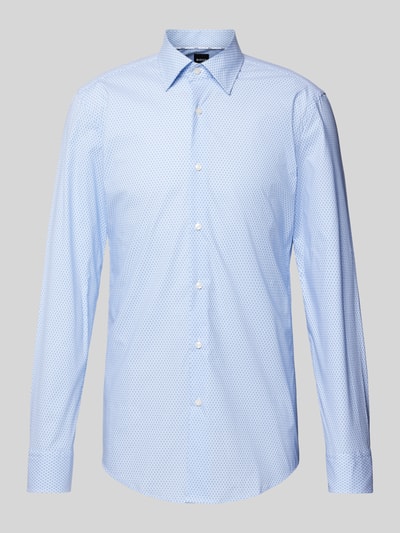 BOSS Koszula casualowa o kroju slim fit z kołnierzykiem typu kent model ‘Hank’ Błękitny 2