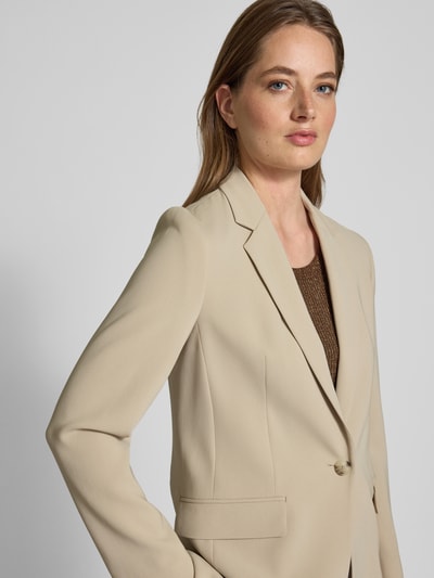 BOSS Regular fit blazer met 1-knoopssluiting Beige - 3