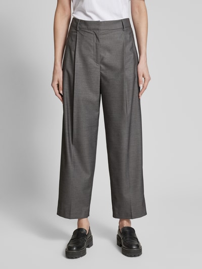 JAKE*S STUDIO WOMAN Regular Fit Bundfaltenhose mit Gürtelschlaufen Mittelgrau Melange 4