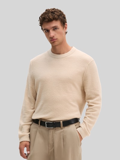 Marc O'Polo Sweter z mieszanki bawełny o miękkim, fakturowanym wyglądzie Beżowy 4