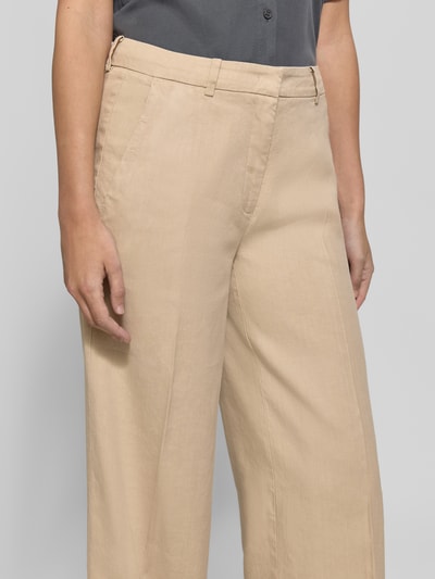 CAMBIO Hose aus Leinen-Mix mit Bügelfalten Modell 'MIRA' Beige 3