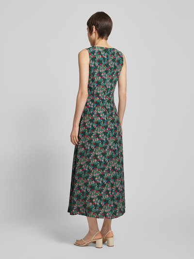 Weekend Max Mara Zijden jurk met all-over bloemenprint, model 'ARDENZA' Donkergroen - 5