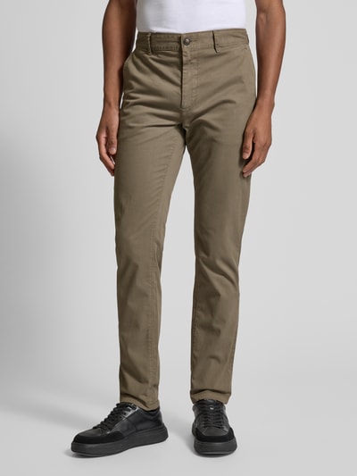 BOSS Orange Slim Fit Chino mit Gürtelschlaufen Oliv 4