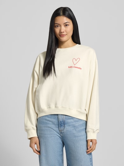 LOLLYS LAUNDRY Bluza z nadrukiem z logo model ‘Sydney’ Czerwony 4