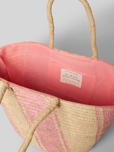 PUR-SET Shopper in Flecht-Optik Modell 'Raphia' Rose 5