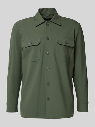 Matinique Regular Fit Hemdjacke mit Kentkragen Modell 'Damo' Oliv 2
