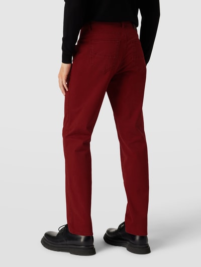 Brax Straight fit chino met labeldetail, model 'Cadiz' Rood - 5