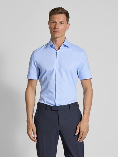Jake*s Slim Fit Kurzarmhemd mit Knopfleiste Bleu 4