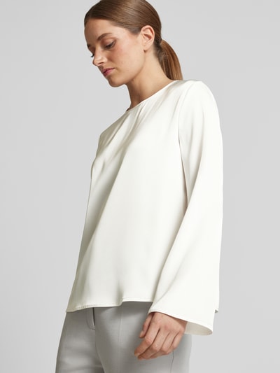 Jake*s Collection Oversized Bluse aus Satin Offwhite 3