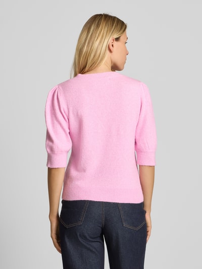 Vero Moda Comfort Fit Strickpullover mit Puffärmeln Modell 'DOFFY' Rosa 5