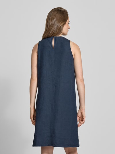 Marc O'Polo Loose Fit Knielanges Kleid aus reinem Leinen Marine 5