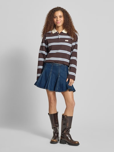 Levi's® Mini-Jeansrock aus Baumwoll-Lyocell-Mix Modell 'GODET' Dunkelblau 1