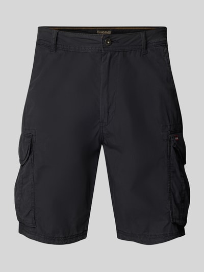 Napapijri Loose Fit Cargoshorts mit Logo-Stitching Modell 'NOTO 2.0' Black 2