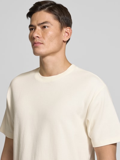 MCNEAL T-shirt met geribde ronde hals Ecru - 3