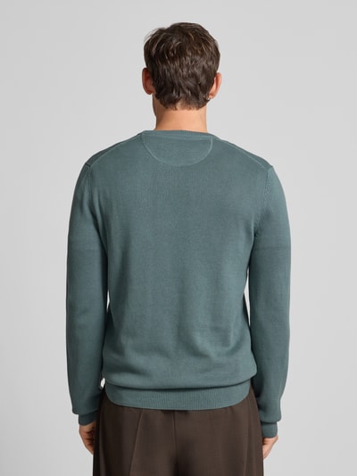 Christian Berg Men Gebreide pullover met ribboorden Metallic turquoise - 5
