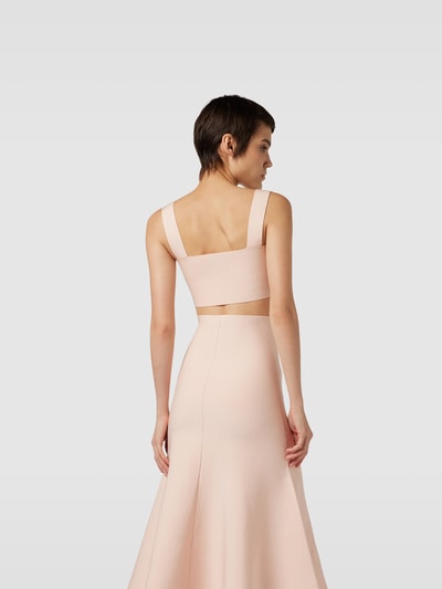 Victoria Beckham Crop Top aus Viskose-Mix Apricot 5