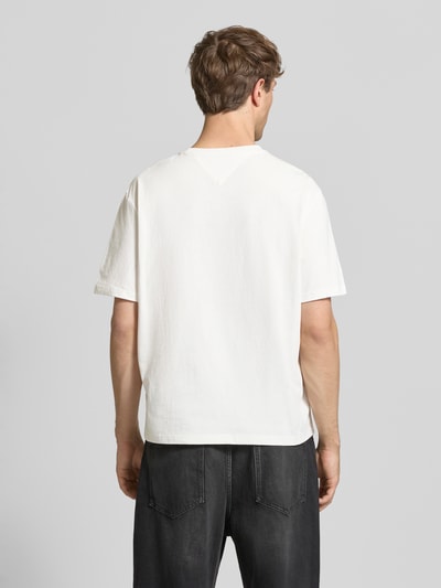 Tommy Jeans Regular Fit T-Shirt aus reiner Baumwolle Offwhite 5