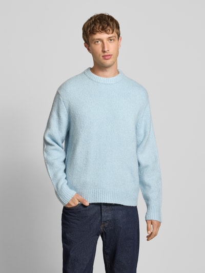 Jack & Jones Strickpullover mit gerippten Abschlüssen Modell 'LIVERPOOL' Hellblau 4