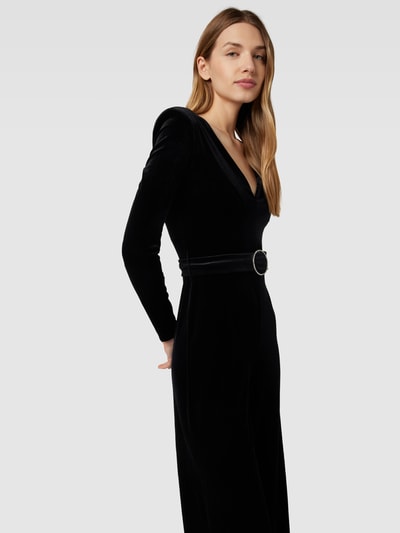 Mango Jumpsuit mit V-Ausschnitt Modell 'XTUXEDO2' Black 3