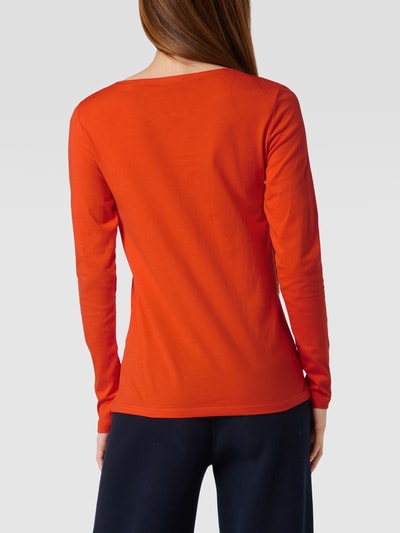 Marc O'Polo Longsleeve mit Label-Print Orange 5