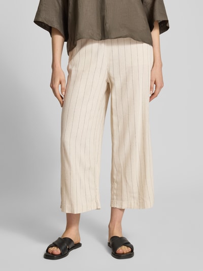 Vero Moda Regular fit culotte met krijtstreep, model 'MINDY' Offwhite - 4