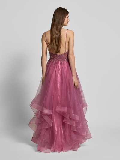 Mascara Abendkleid mit Ziersteinbesatz Rosa 5