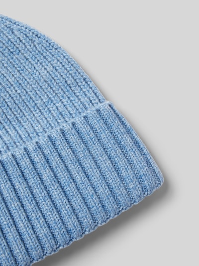 MCNEAL 'Beanie met labelbadge Bleu gemêleerd - 2