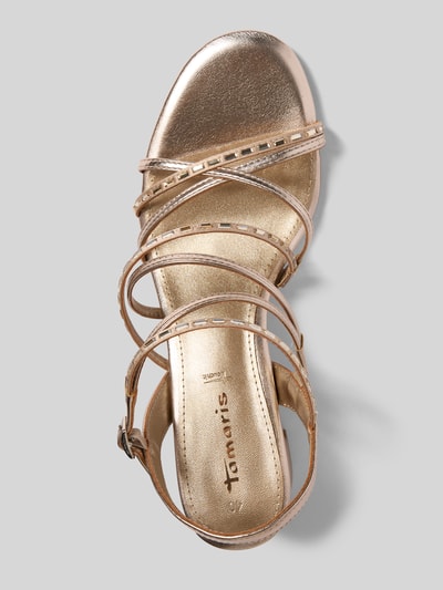 Tamaris Sandalen in schimmernder Optik Gold 3